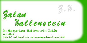 zalan wallenstein business card